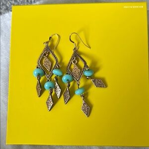 Alex and Ani | Gold Boho Drop Earrings